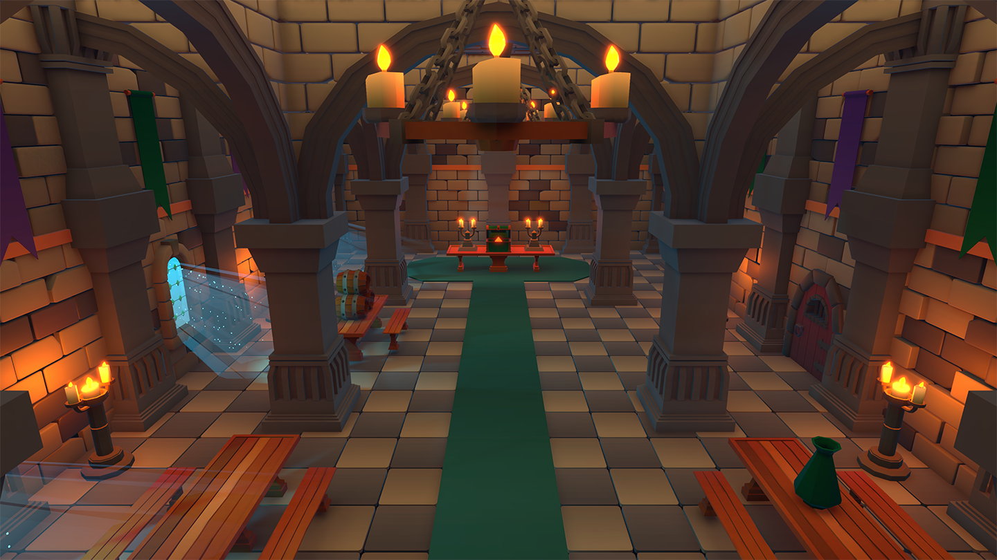 Complete 3D medieval castle pack with modular models, PBR materials, and HDRI skies for game development