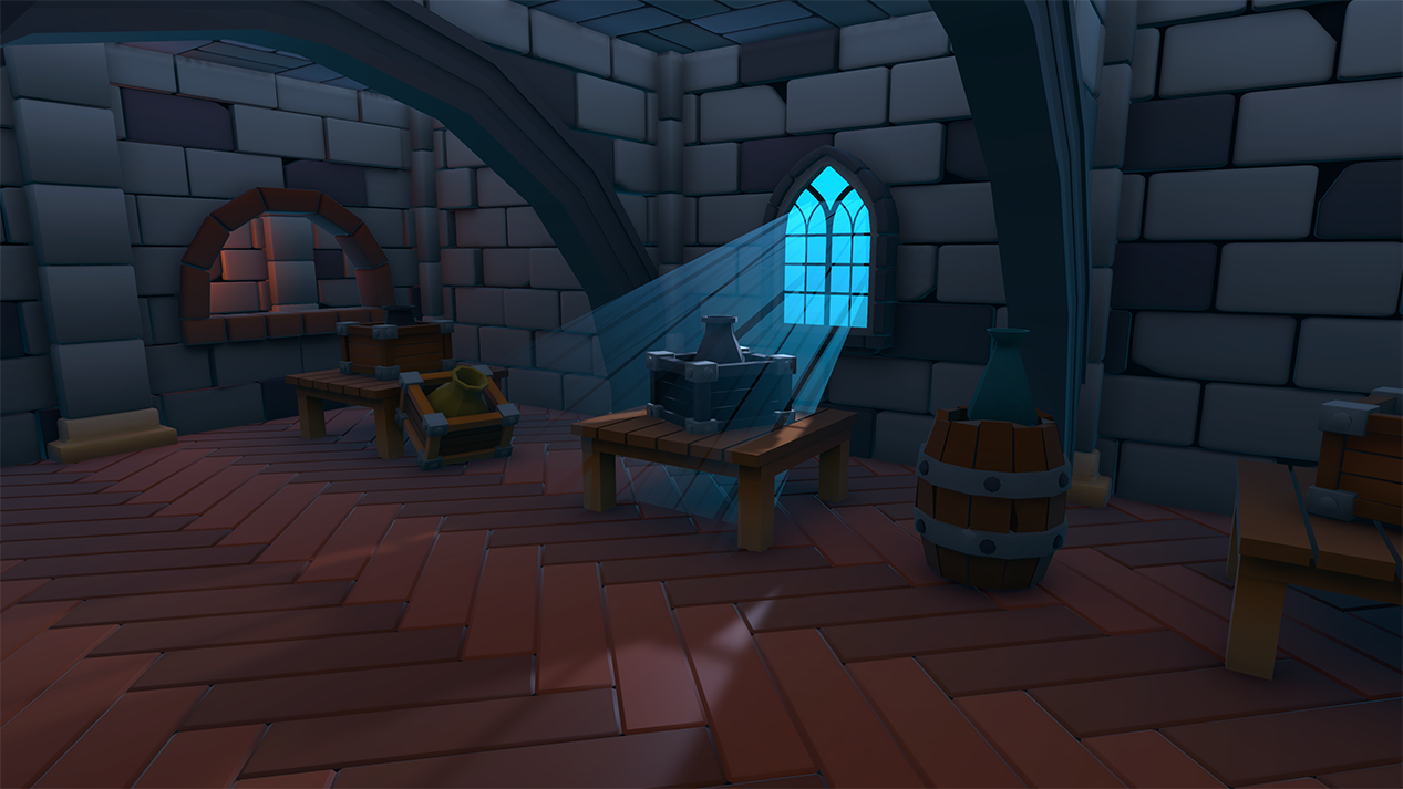 3D castle kitchen environment